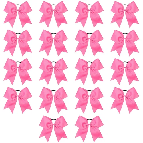 Miniatura 22 de 18 PCS 8" Large American Flag Cheer Hair Bows Ponytail Holder Elastic Band Handmade for Cheerleaders Teen Girls College Sports