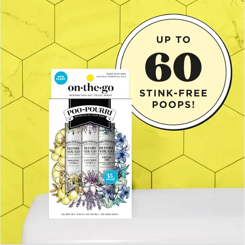 Miniatura 6 de Poo-Pourri Before-You-Go Spray para Inodoro, Artículos Esenciales de Viaje, 0.34 Fl Oz, Variedad In A Pinch Paquete de 3, Cada Uno Hasta 20 Usos