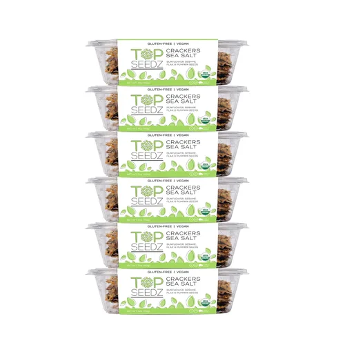 Miniatura 14 de Top Seedz Galletas de 6 semillas orgánicas certificadas sin gluten, paquete de 6 unidades, 5 onzas, galletas veganas saludables con proteína a base
