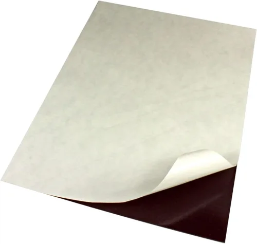Hoja Magnéticamente Receptiva de Vinilo de Acero Flexible | 0.025 pulgadas de Grosor | Tamaño Carta 8.5x11 Pulgadas | Adhesivo Posterior Despega y
