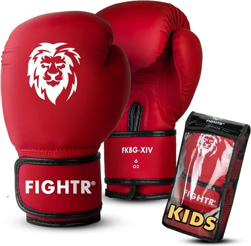 Miniatura 7 de FIGHTR® Guantes de boxeo para niños y más estabilidad Niños y niñas junior Boxeo, MMA, Muay Thai, Kickboxing y Artes Marciales 04 06 oz incl.