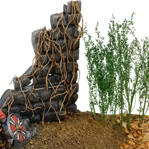 Miniatura 7 de Cayway Arbustos en miniatura Modelo Arbustos largos Grupos de vegetación Grupos de hierba estática para bricolaje Modelo Tren Paisaje Ferrocarril
