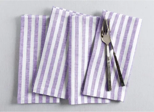 Miniatura 41 de Solino Home Amalfi - Manteles individuales a rayas, de 14 x 19 pulgadas, juego de 4 unidades, tela natural, lino europeo, 100 % lino puro, hechos a