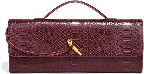 Miniatura 10 de Bolso de mano de cuero de moda para mujer, bolso de mano cruzado con estampado de cocodrilo