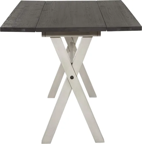 Miniatura 5 de OSP Home Furnishings Kristen - Escritorio extensible abatible para mesa de comedor, acabado carbón