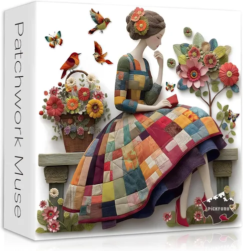 Miniatura 9 de Rompecabezas Imposibles para Adultos de 1000 Piezas, PICKFORU Rompecabezas de Musa Floral Dama Elegante, Rompecabezas de Mujer con Flores Hermosas