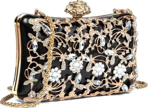 Bolsos de noche para mujer, bolsos de mano florales para mujer, bolso de mano elegante de boda, fiesta, novia, bolso de hombro