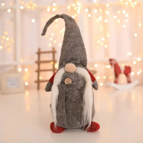 Miniatura 3 de KESYOO Adorno de muñeco de gnomo de Navidad sueco Tomte, adorable muñeca sin rostro, sueco, escandinavo, Papá Noel, decoración de escritorio