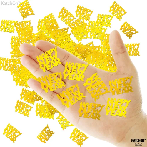Miniatura 7 de KatchOn, Confeti dorado de feliz año nuevo, 1.8 onzas, paquete de 500 Confeti de Nochevieja, suministros de fiesta de Año Nuevo 2026