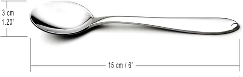 Miniatura 3 de Cuisinox Juego de cucharas de cubiertos de acero inoxidable con patrón alfa, 4 cucharaditas