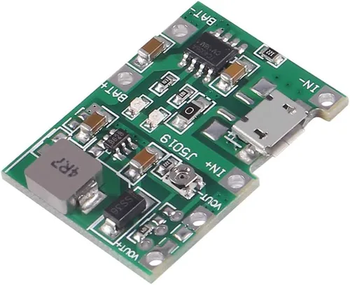 Miniatura 4 de AITRIP 6 unids 2A USB 18650 Li-ion cargador de batería de litio Boost 3.7V a 5V 9V 12V ajustable DC-DC Step Up Boost Módulo TP4056 DIY Kit piezas