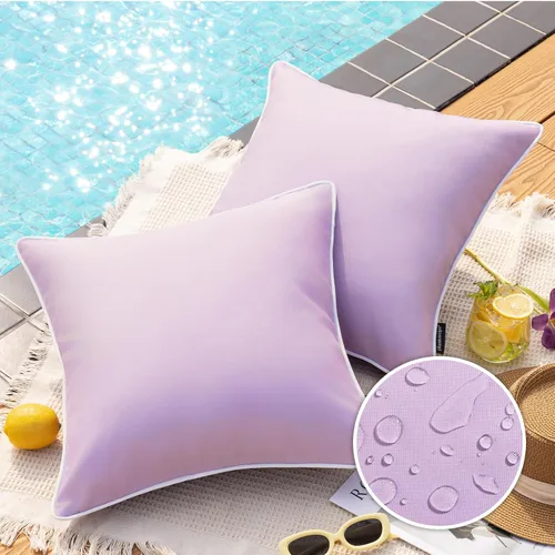 Miniatura 33 de Phantoscope - Juego de 2 fundas de almohada y cojín cuadradas decorativas, impermeables, para intemperie, sofás, carpas, 18 x 18 pulgadas