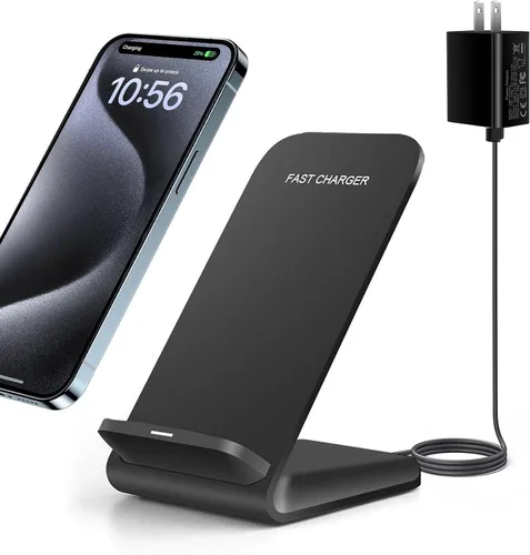 Cargador inalámbrico rápido de 20 W, soporte de carga inalámbrica compatible con iPhone 17 16 Pro, 15 Pro, 15, 14, 13, 12, 11 Series/X/XS, cargador