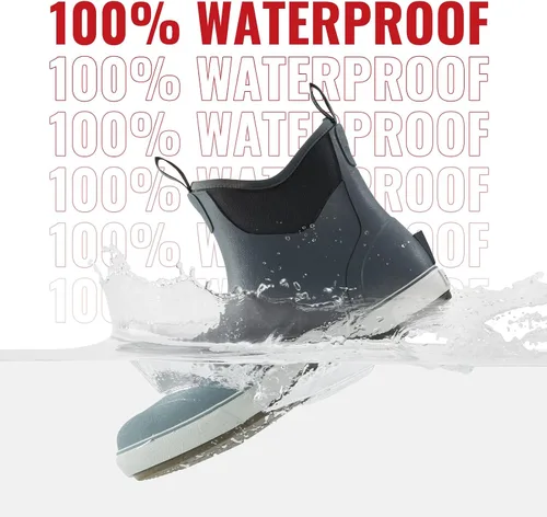 Miniatura 2 de Piscifun Botas de pesca, botas de lluvia impermeables, botas de goma antideslizantes con forro de neopreno transpirable