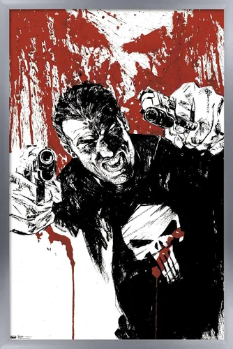 Miniatura 8 de Trends International Marvel Comics - Póster de pared de The Punisher - Pistols, 22.375 x 34 pulgadas, versión premium sin marco