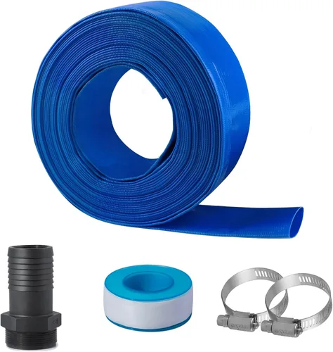 Miniatura 13 de Kit de manguera de retrolavado de piscina Eastrans de 2 pulgadas x 50 pies con adaptador NPT hembra, manguera de bomba de descarga resistente