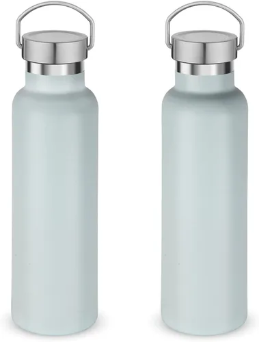 Miniatura 8 de Neihepal Paquete de 4 botellas de agua aisladas de 20 onzas, botella deportiva de doble pared de acero inoxidable con tapa de asa, termo Bubble gum