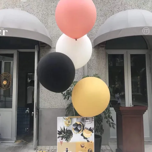 Miniatura 8 de IN-JOOYAA 10 globos redondos gigantes negros de 24 pulgadas, globos grandes para decoración de bodas, baby shower, fiestas de cumpleaños
