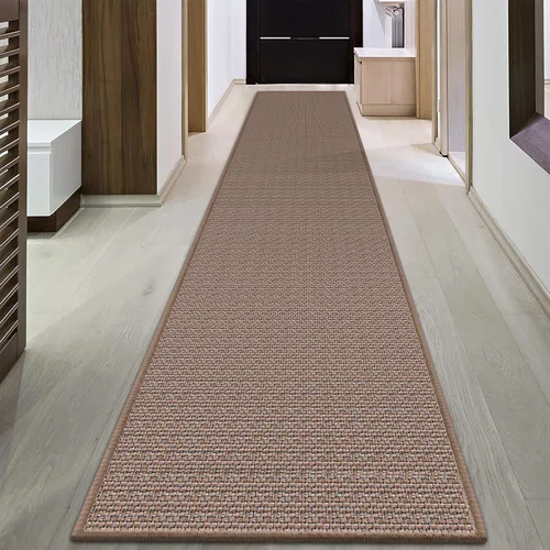 Miniatura 44 de GOYLSER Alfombras de yute de 15 pies para pasillo, alfombra de cocina, antideslizante, lavable, absorbente, alfombra de pasillo color beige