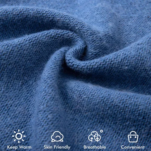 Miniatura 5 de QUEENFUR Gorro de punto holgado para mujer gorro de esquí de cachemira gorro de invierno suave y cálido