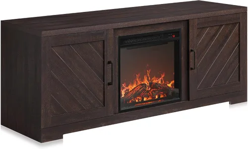 Miniatura 8 de BELLEZE Hilo 58" puerta de granero TV consola para televisores de hasta 65" Espresso
