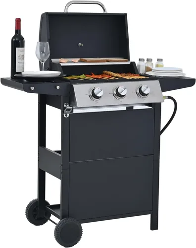 Miniatura 10 de Endark 4 quemadores Parrilla de barbacoa de hierro fundido multiusos de 34,000 BTU Perfecta para cocinar al aire libre, jardín, junto a la Negro