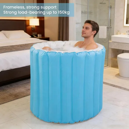 Miniatura 5 de AUNMAS Portable Bath Tub for Adults, Inflatable Bathtub with Air Pump Blow Up Cold Plunge Tub for Ice Bathing Outdoor