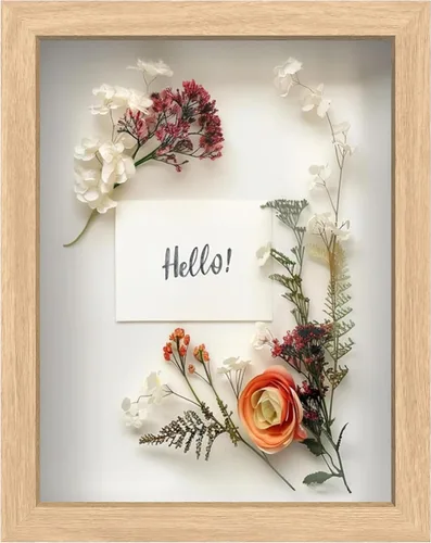 Miniatura 39 de FrameWorks Marco de Caja de Sombra de Madera Negra de 8" x 8" – Vitrina con Parte Trasera de Fieltro Suave, Caja de Memoria con Vidrio Templado