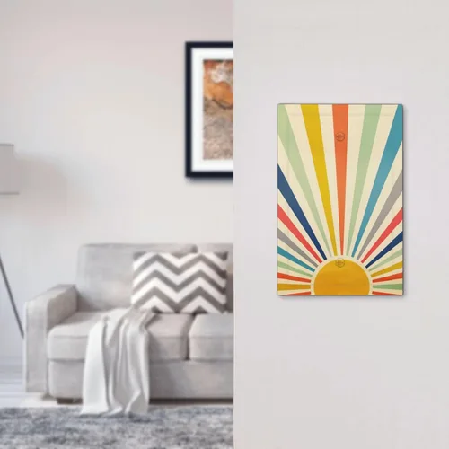 Miniatura 7 de Placa de pared decorativa en blanco de 1 gang sin dispositivo para receptáculo hippie de mediados de siglo 1970 años 60 abstracto boho años 70 sol