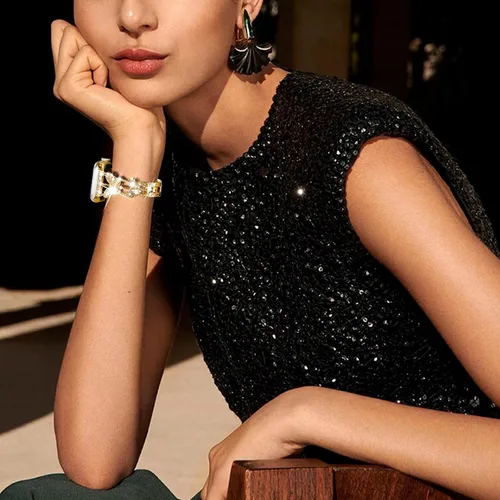 Miniatura 6 de NewWays for Apple Watch Band Series 11 10 46mm 42mm Series 9/8/7 41mm 45mm Series 6/5/4 40mm 44mm Series 3 42mm 38mm Women, Sparkling Bling Diamonds