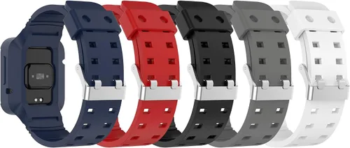 Miniatura 8 de FitTurn Correa de reloj con funda compatible con Xiaomi Mi Watch 2 Lite/Mi Watch 1 Lite, resistente a prueba de golpes para Redmi Watch 2/Watch 2 5