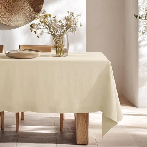 Miniatura 47 de Linen World - Mantel de lino de otoño de 55 x 55 pulgadas, mantel rectangular lavable de lino francés para comedor, al aire libre, bodas