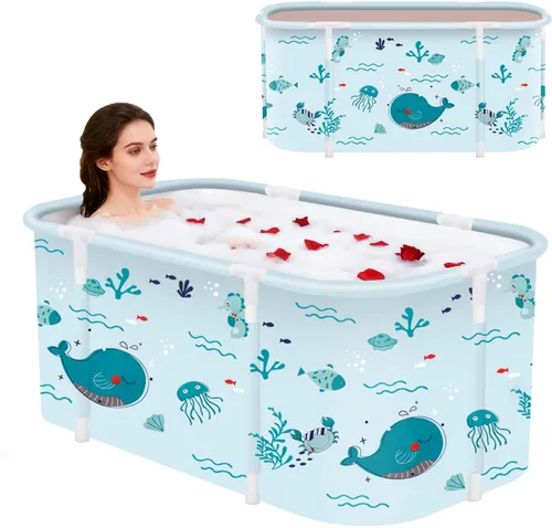 Miniatura 7 de Bañera Plegable Portátil, Bañera de Remojo Plegable para Adultos, Bañeras Independientes, Bañera de Agua Caliente, Baño de Hielo, Bañera SPA