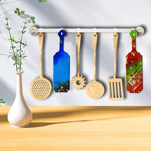 Miniatura 2 de Moldes de resina para platos con mango, moldes de bandeja de resina, molde de silicona para servir frutas para bandeja de té de resina epoxi, moldes