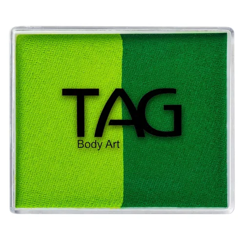 TAG - Pintura facial y corporal, pastel dividido, 1.76 oz (verde claro/verde medio)