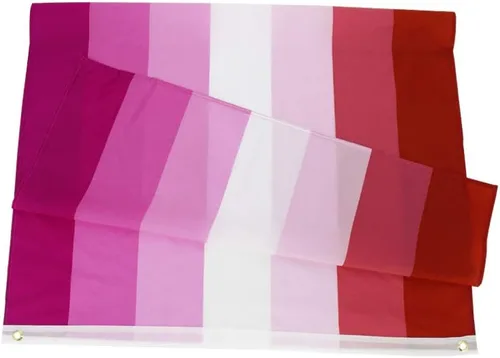 Miniatura 2 de Bandera original de orgullo lésbico Flaglink 3 x 5 pies - Bandera arcoíris lésbica lesbian