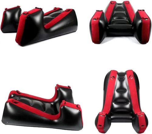 Miniatura 4 de Sofá cama inflable con cojín de almohada, sillón portátil, relajación Cojín Rojo