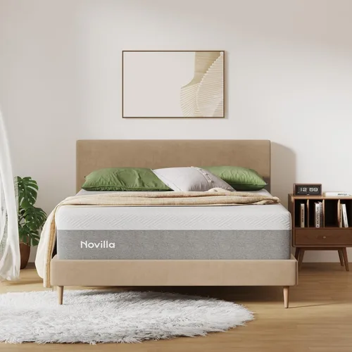 Miniatura 16 de Novilla Colchón King, Colchón de Espuma Viscoelástica King de 14 Pulgadas en una Caja para Soporte, Alivio de Presión y Comodidad Suave, Bliss