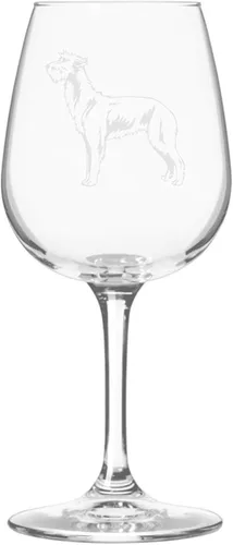 Miniatura 18 de Copa de vino de 12.75 onzas con diseño de perro grabado