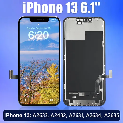 Miniatura 2 de Brinonac Kit de reemplazo de pantalla para iPhone 13, pantalla LCD Full HD Retina de 6.1 pulgadas, conjunto de ensamblaje del digitalizador de Negro