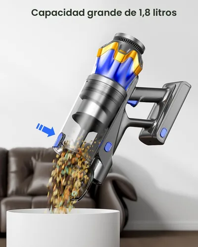 Miniatura 7 de Aspiradora inalámbrica, mejorada de 650 W, 55 KPA, 70 minutos, aspiradora inalámbrica con autoservicio y pantalla táctil, aspiradora inalámbrica