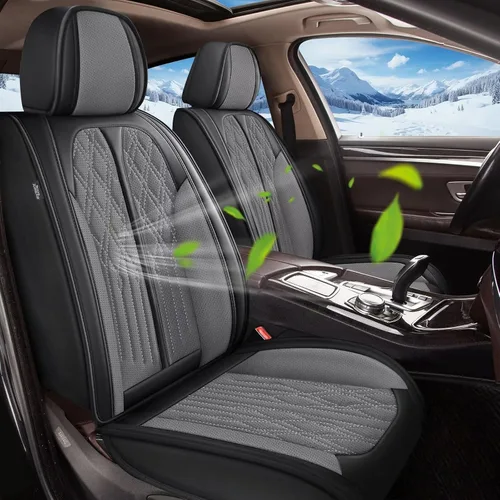 Miniatura 10 de DISUTOGO Funda de asiento de automóvil para Cadillac ATS 2013-2018, juego completo de fundas de asiento de cuero sintético, impermeables
