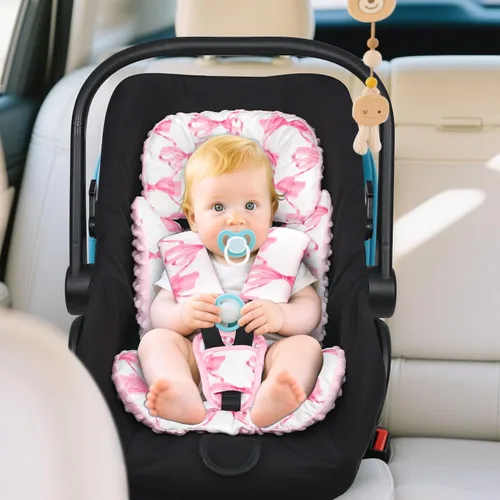 Miniatura 2 de Inserto de Asiento de Coche para Bebé, Soporte Suave para la Cabeza y Cuerpo del Asiento de Coche para Niña o Niño, Inserto Reversible para Asiento