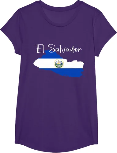 Miniatura 15 de Camiseta con la bandera de El Salvador, mapa de El Salvador, camiseta de Salvador para mujer