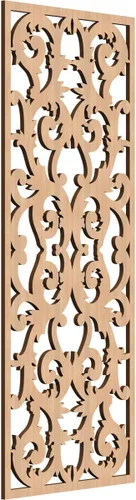 Miniatura 155 de Meadville Paneles decorativos de pared de madera con calado, 9 3/8 pulgadas de ancho x 24 3/8 pulgadas de alto x 1/4 de alto, aliso