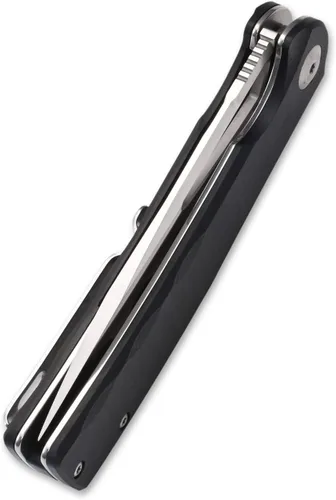 Miniatura 6 de Sitivien Cuchillo plegable ST126, hoja de satén D2+asas G10, bloqueo de forro, clip de bolsillo de transporte profundo para exteriores y EDC (negro)