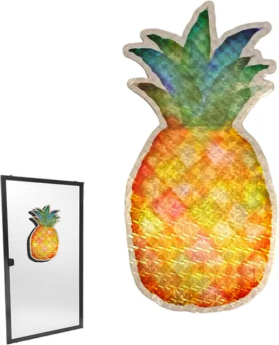 Imanes holográficos de piña (3 pulgadas de ancho x 6 pulgadas de alto) con temática tropical para Lanai Screen Patio Door Hawaii decoración del hogar