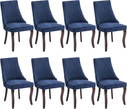 Miniatura 17 de Juego de 2 sillas de comedor, cómodas sillas decorativas tapizadas en tela para cocina y sala de estar, sillas de comedor con acolchado acanalado
