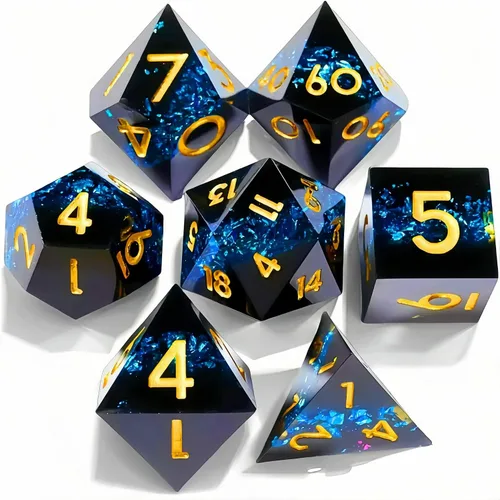 Miniatura 13 de Juego de dados de Dungeons and Dragons DND, juego de dados de resina poliédrica D&D, adecuado para juegos de rol, RPG, Pathfinder, juego de dados DND
