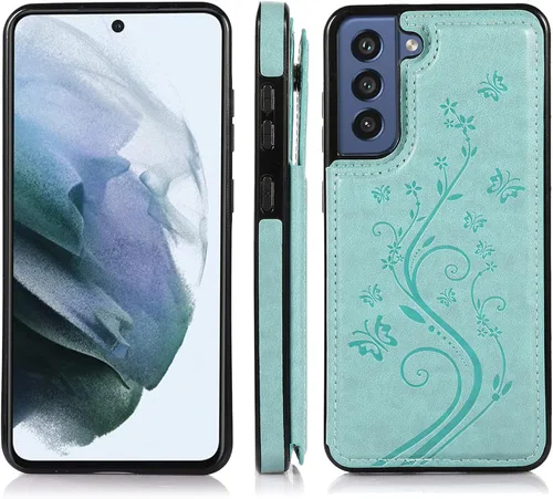 Miniatura 4 de Funda de teléfono para Samsung Galaxy S21 FE Gaxaly S 21 FE 5G con protector de pantalla de vidrio templado, tarjetero con soporte para tarjetero